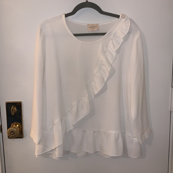 Sezane Jerry Blouse - white - Picture 3 of 10
